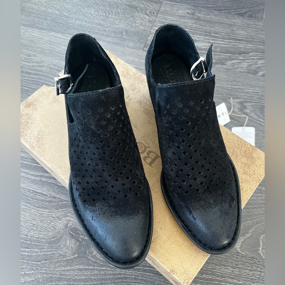 BORN Nanna Black Suede Bootie
